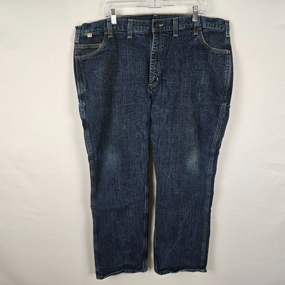 Carhartt Jeans Men's 44 x 30 Blue Utility Work Flame Resistant 2112 Cat 2